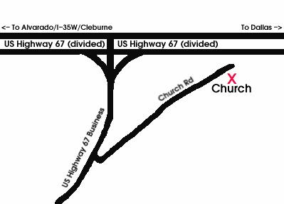 Map to Alvarado SDA Church